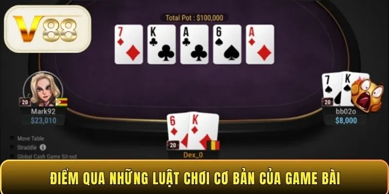 Điểm qua những luật chơi cơ bản của game bài
