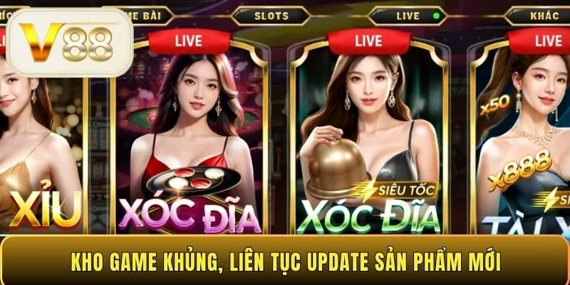Kho game khủng, liên tục update sản phẩm mới